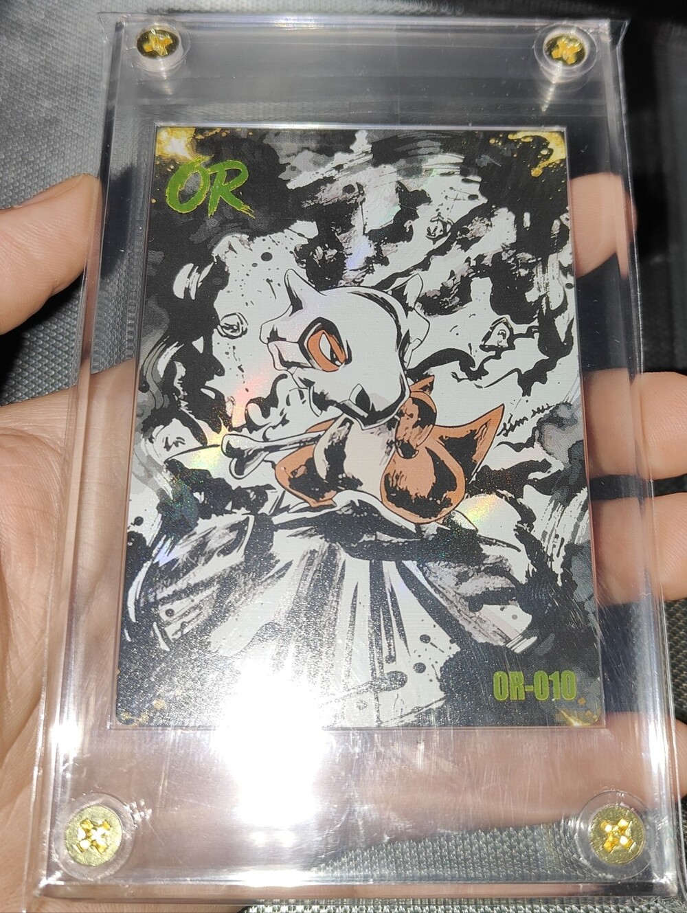 Cubone Art Rare holo encased Unofficial Pokemon card Mengka Chinese